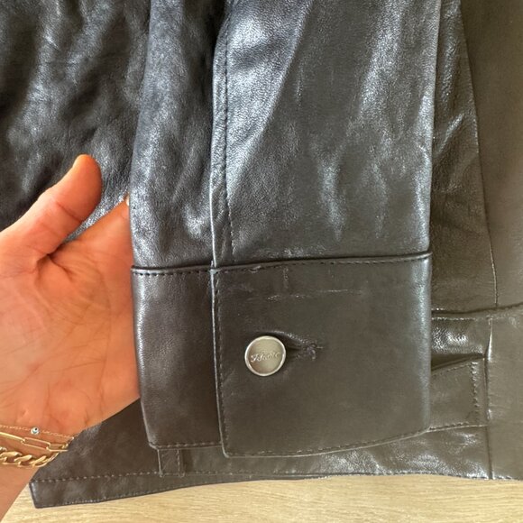 Khaite Grizzo Oversized Leather Collared Jacket - Picture 10 of 10